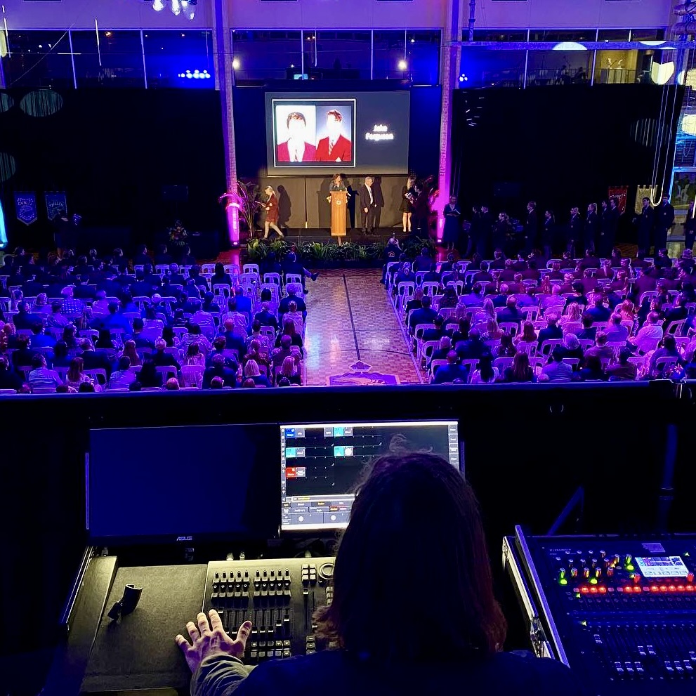 view of a popular party lights hire package