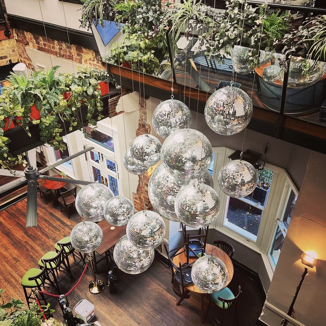 view of a popular party lights hire package