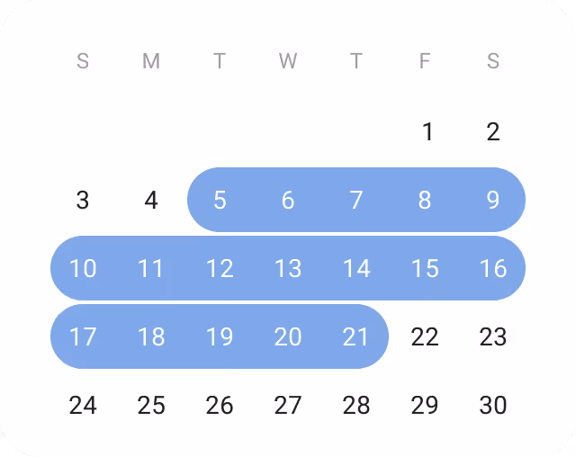 calendar dates
