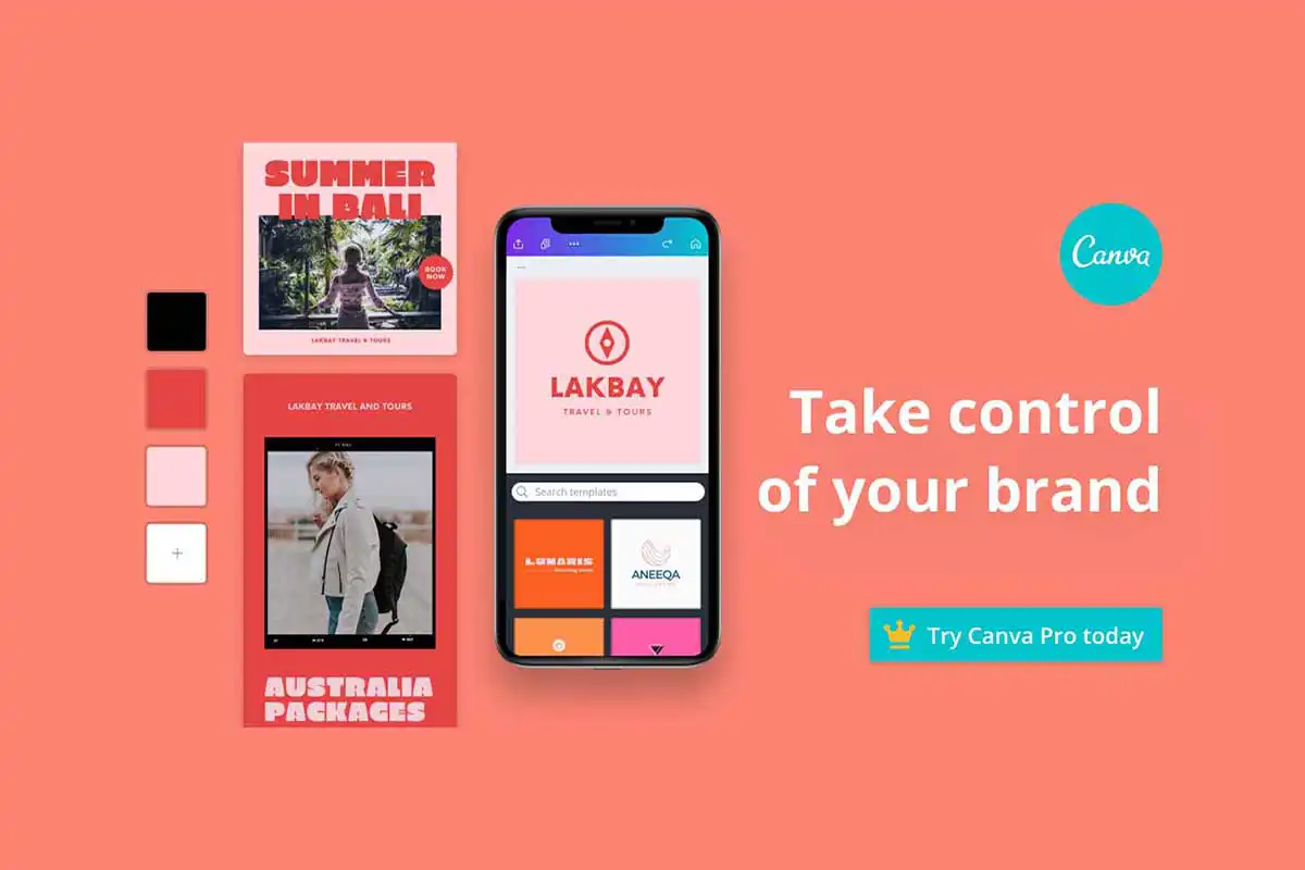 The Canva Pro branding kit provides an easy way to create a consistent brand for your creative business. Try Canva Pro today for free to see how you can benefit with a consistent brand.