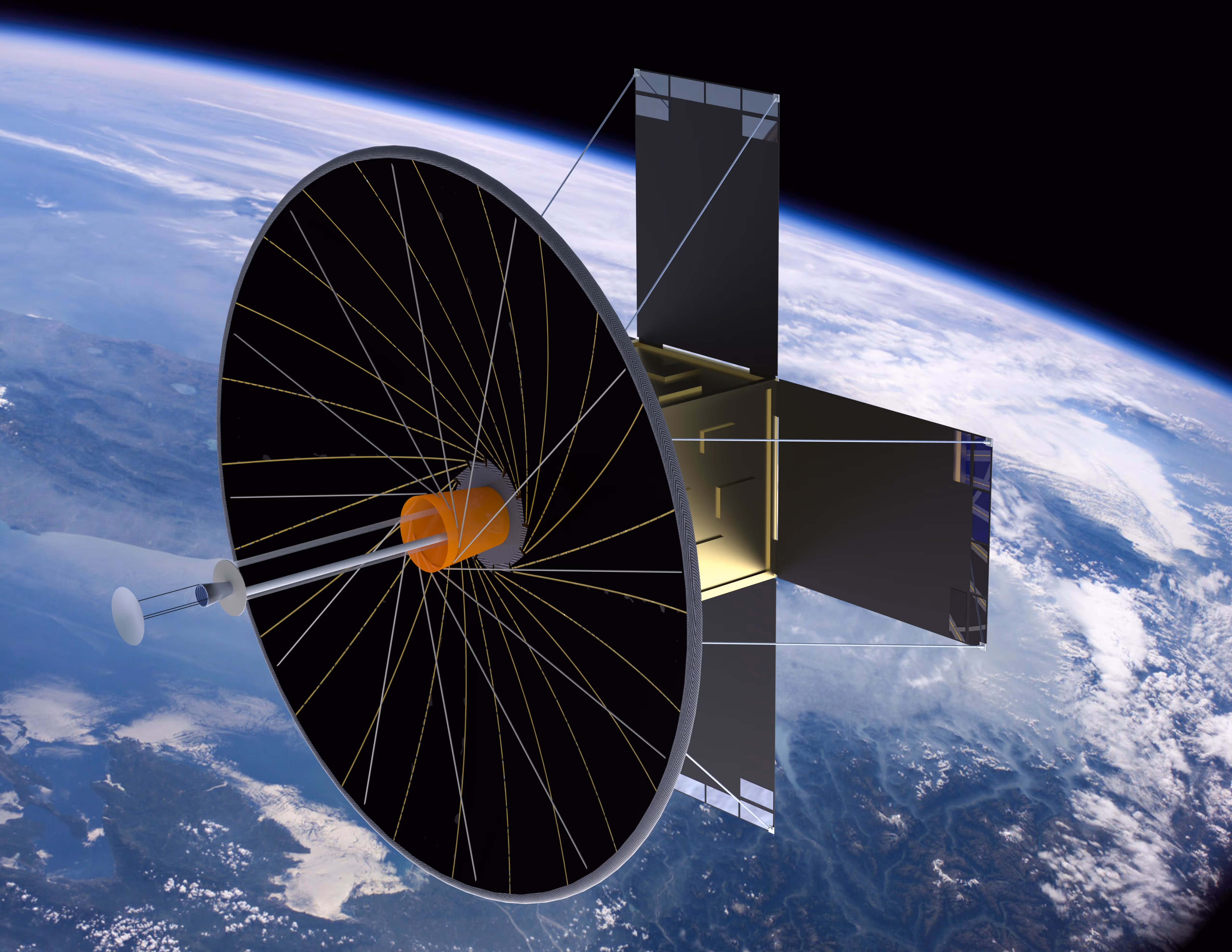 Opterus SWATH Deployed on SmallSat Render
