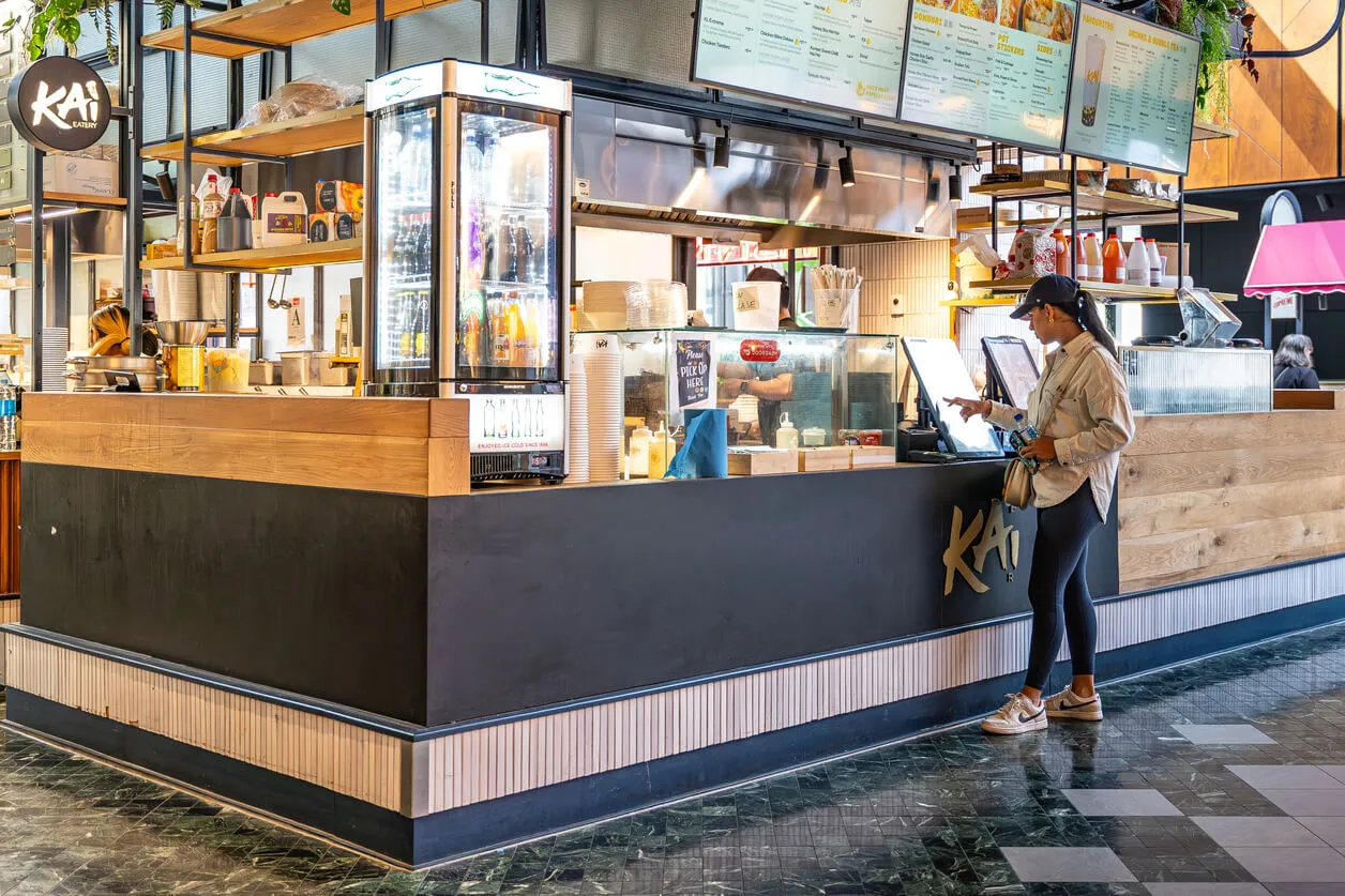 bento bowl restaurant with self service kiosk