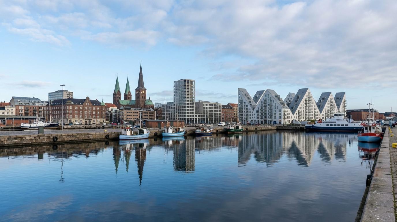 Aarhus havneområde set udefra