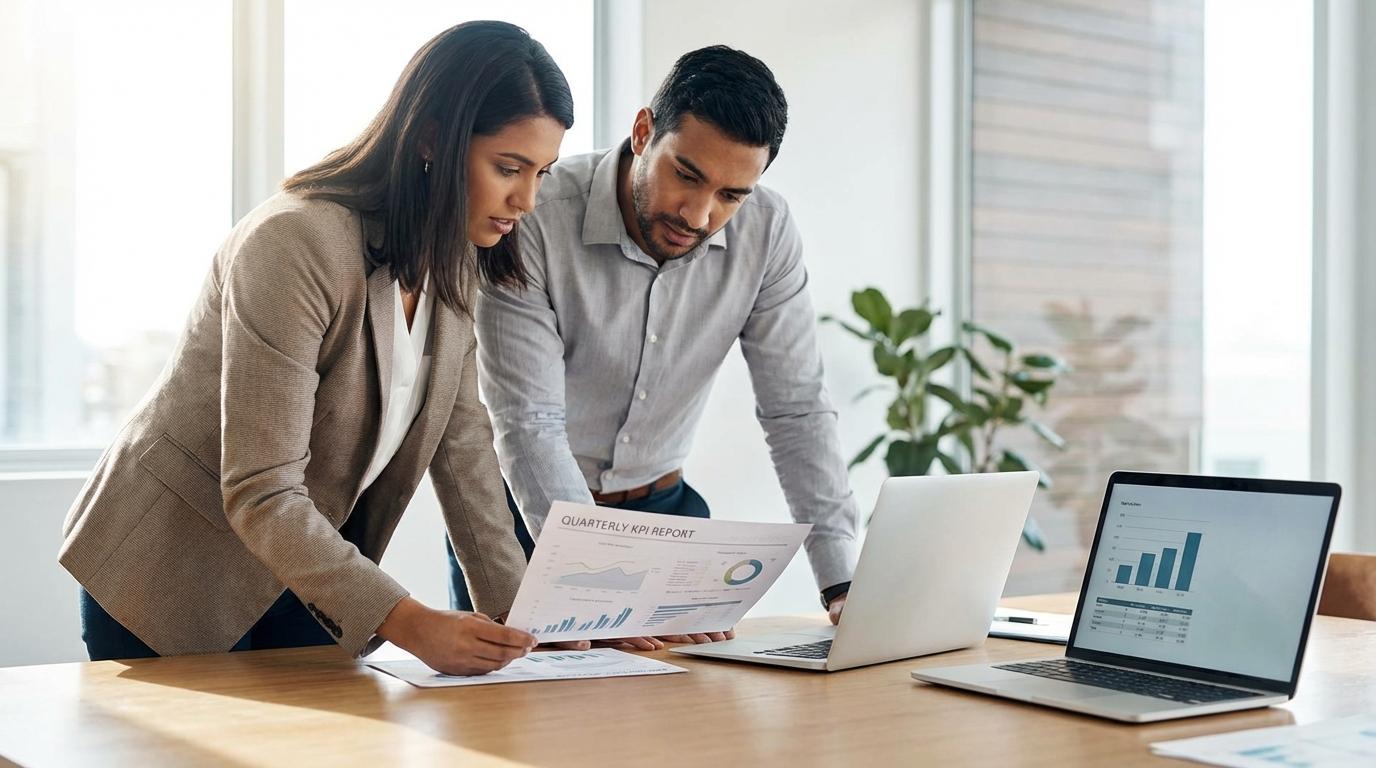 Møde hvor KPI’er og rapport gennemgås