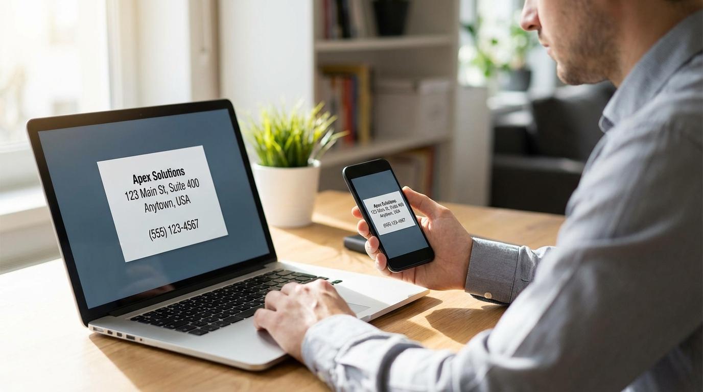 Tjek af navn, adresse og telefon på tværs af platforme