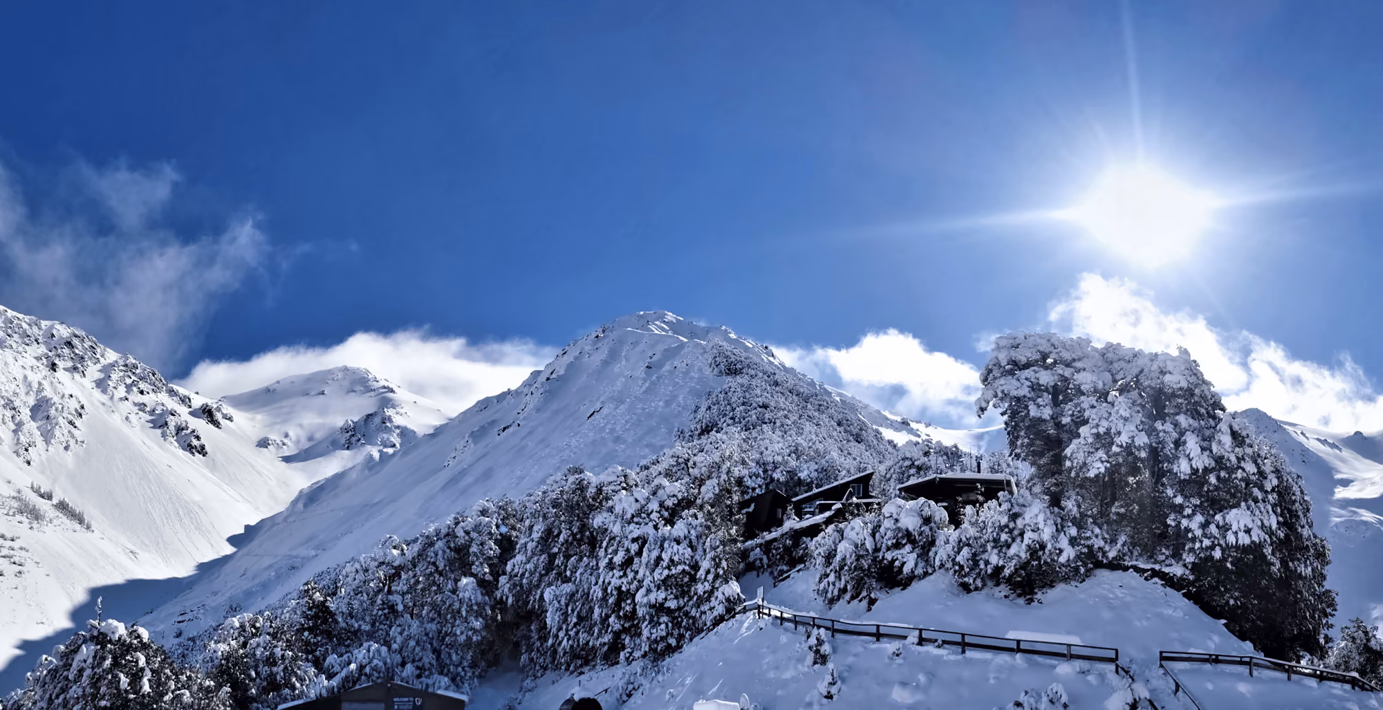 Craigieburn Ski lodge covered in snow