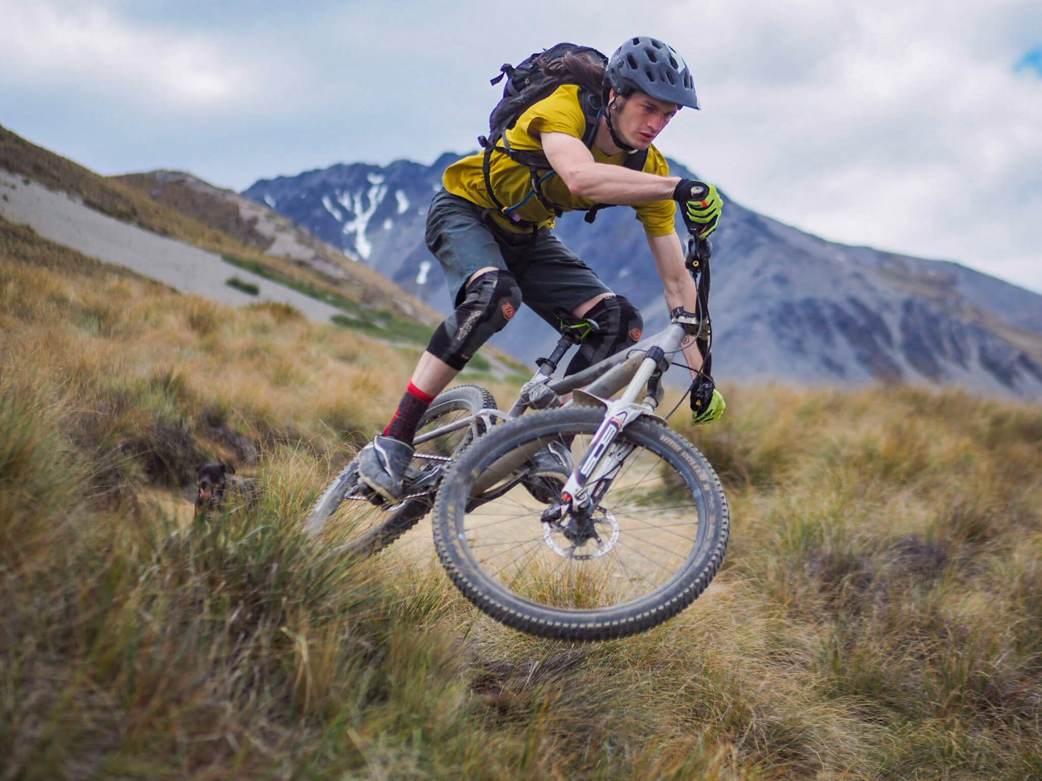 Mountain Biking doing a jump