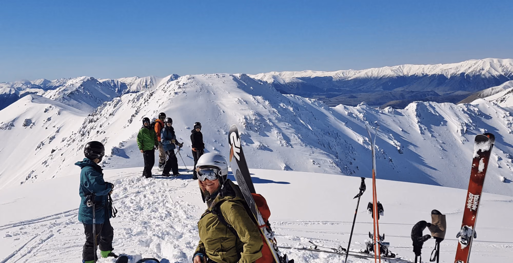 People enjoying the sun on the CV ridge line.