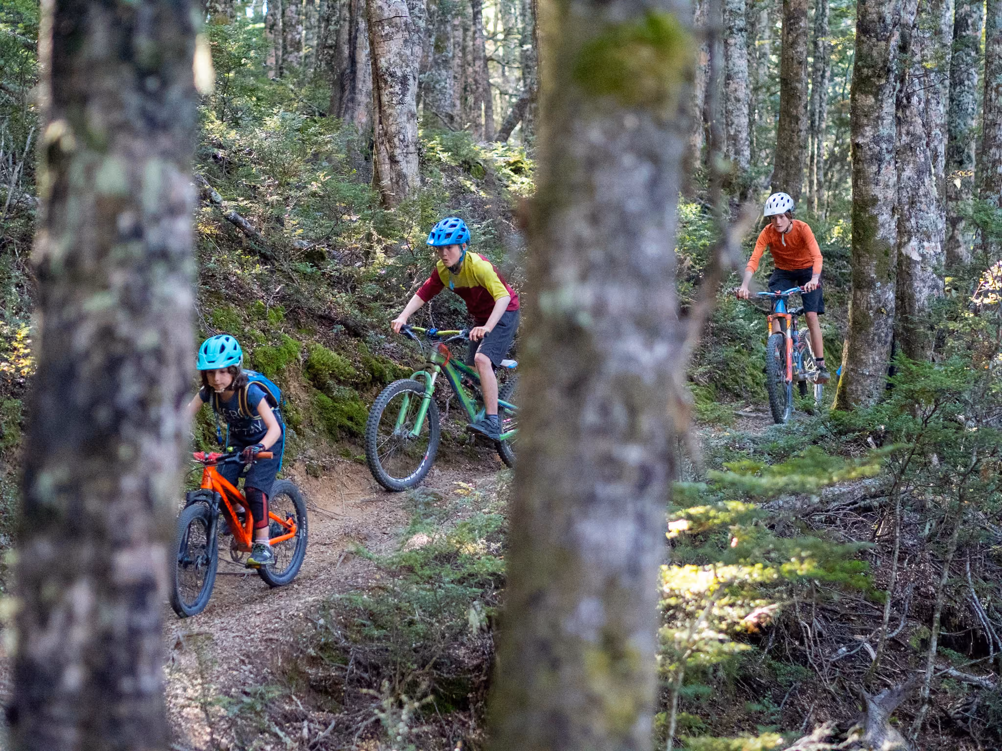 Kids mountain biking at Craigieburn