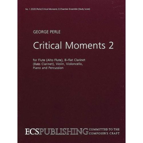 George Perle: Critical Moments II — score cover