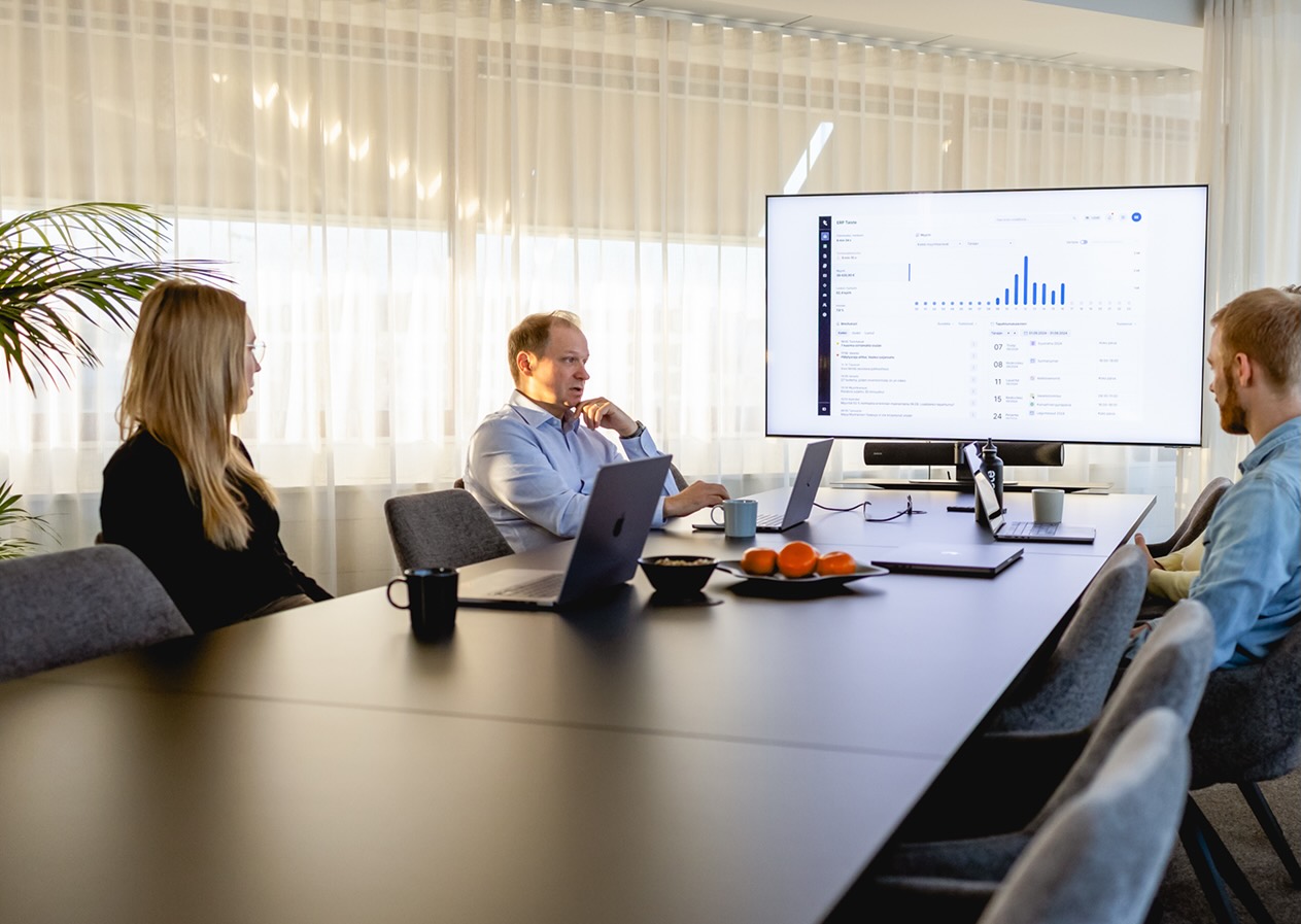 Taiste employees having a meeting
