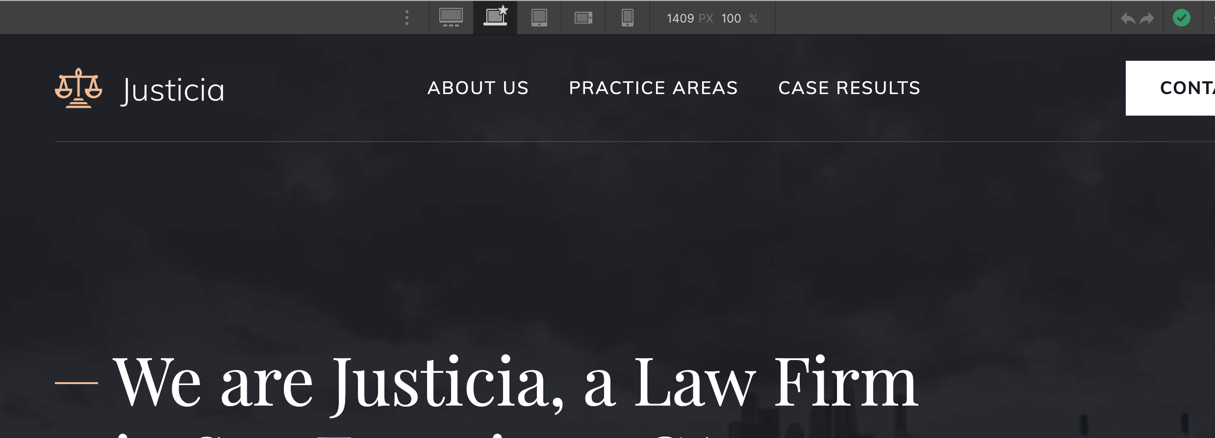 Responsive Design - Justicia Webflow Template