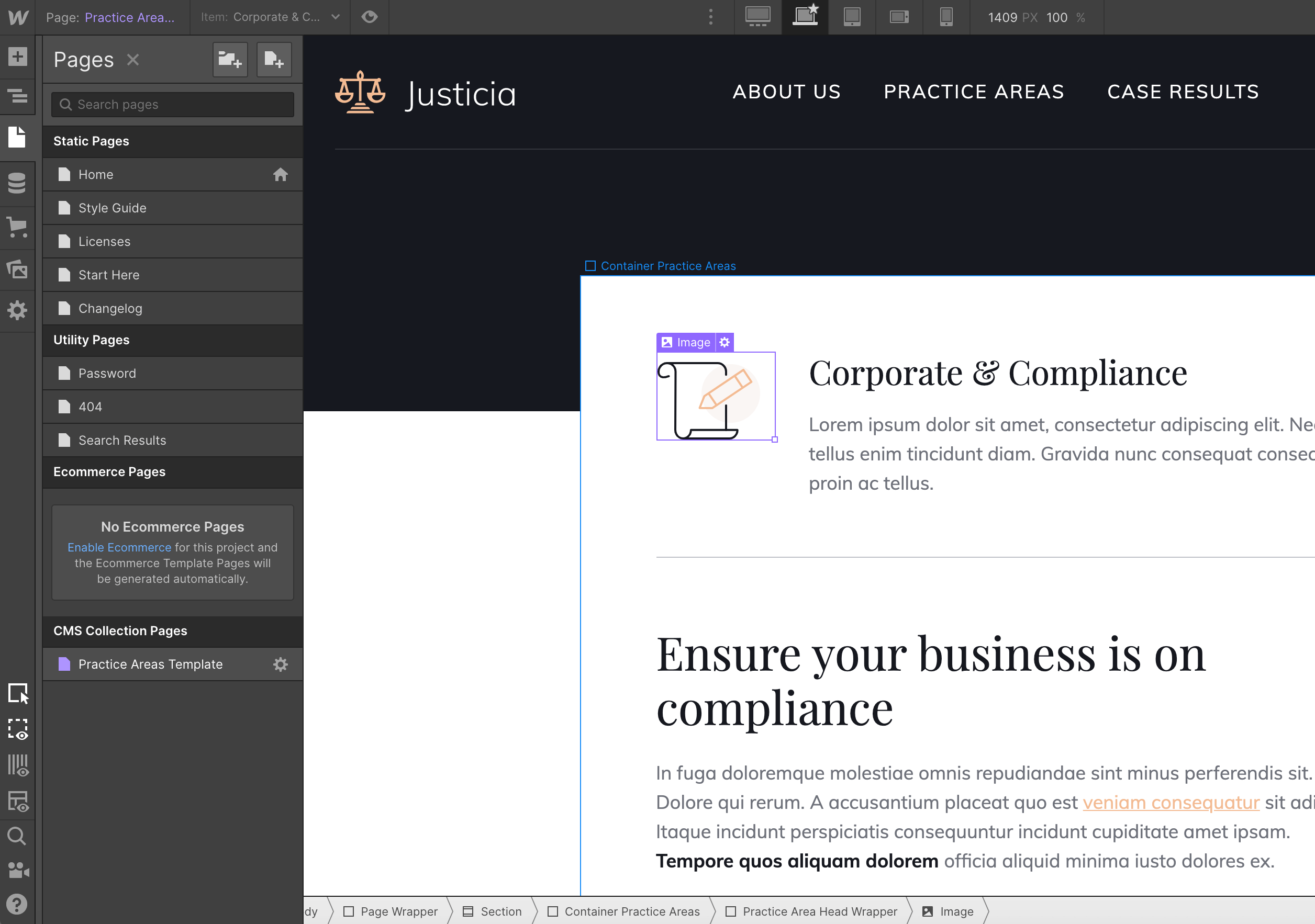 CMS Item - Justicia Webflow Template