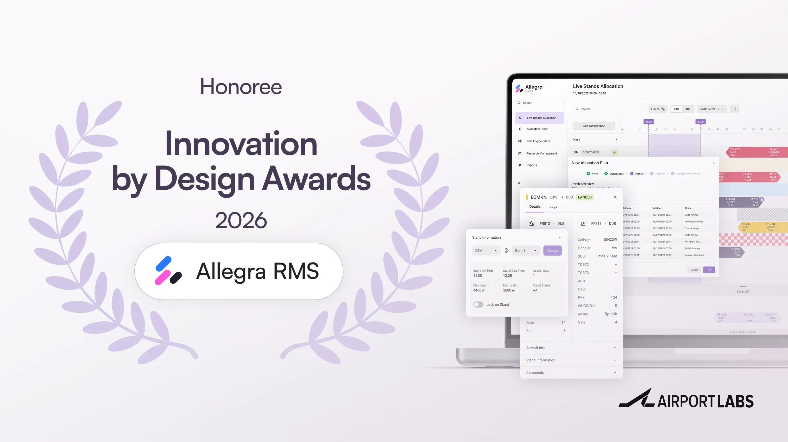 AirportLabs honoured at Fast Company's 2026 Design Awards for Allegra RMS