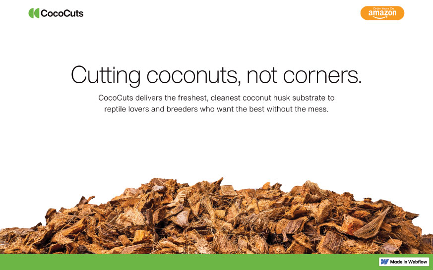 CocoCuts website homepage