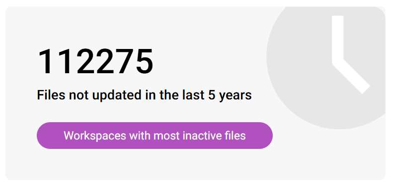 Screenshot of the inactive file counter in the SProbot health check
