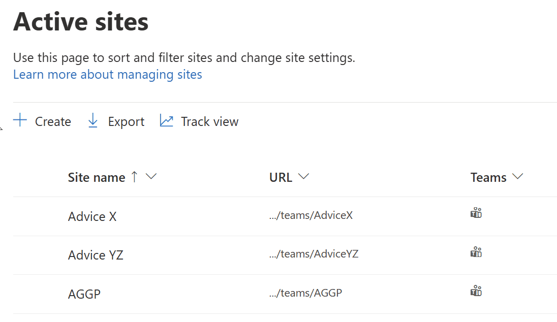 Screen capture of using the "Archive" button in the Active sites list in the Sharepoint admin center
