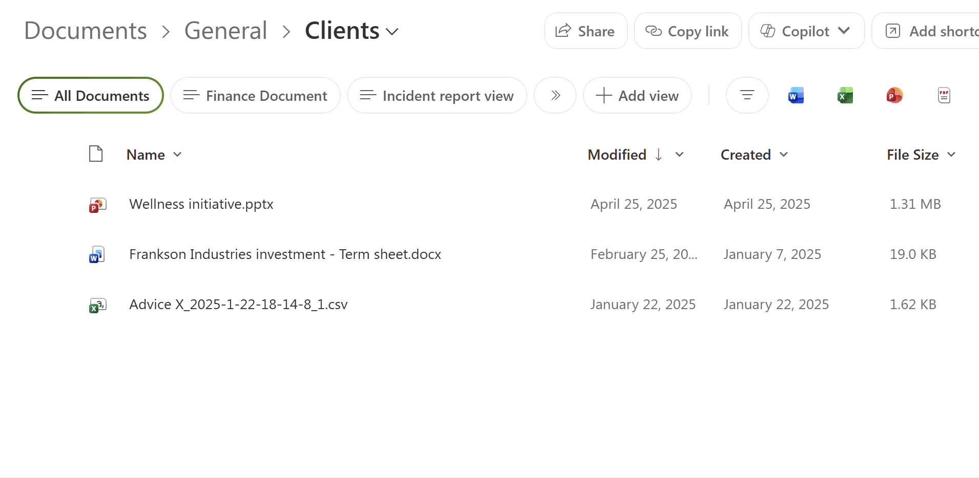 Video of the process of archiving an individual file in a document library