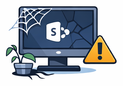 Illustration of abandoned SharePoint site