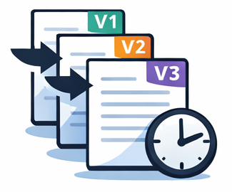 Illustration of file version history