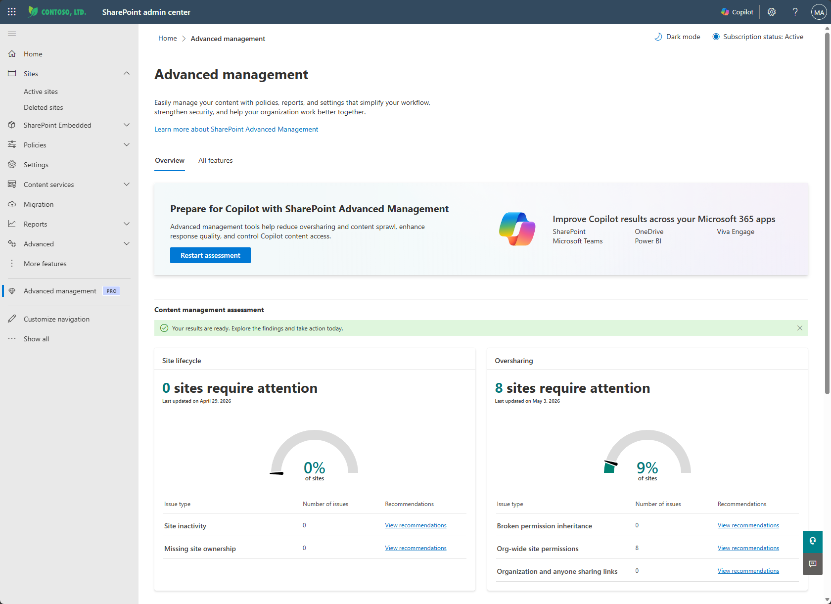 Screenshot of SAM landing page
