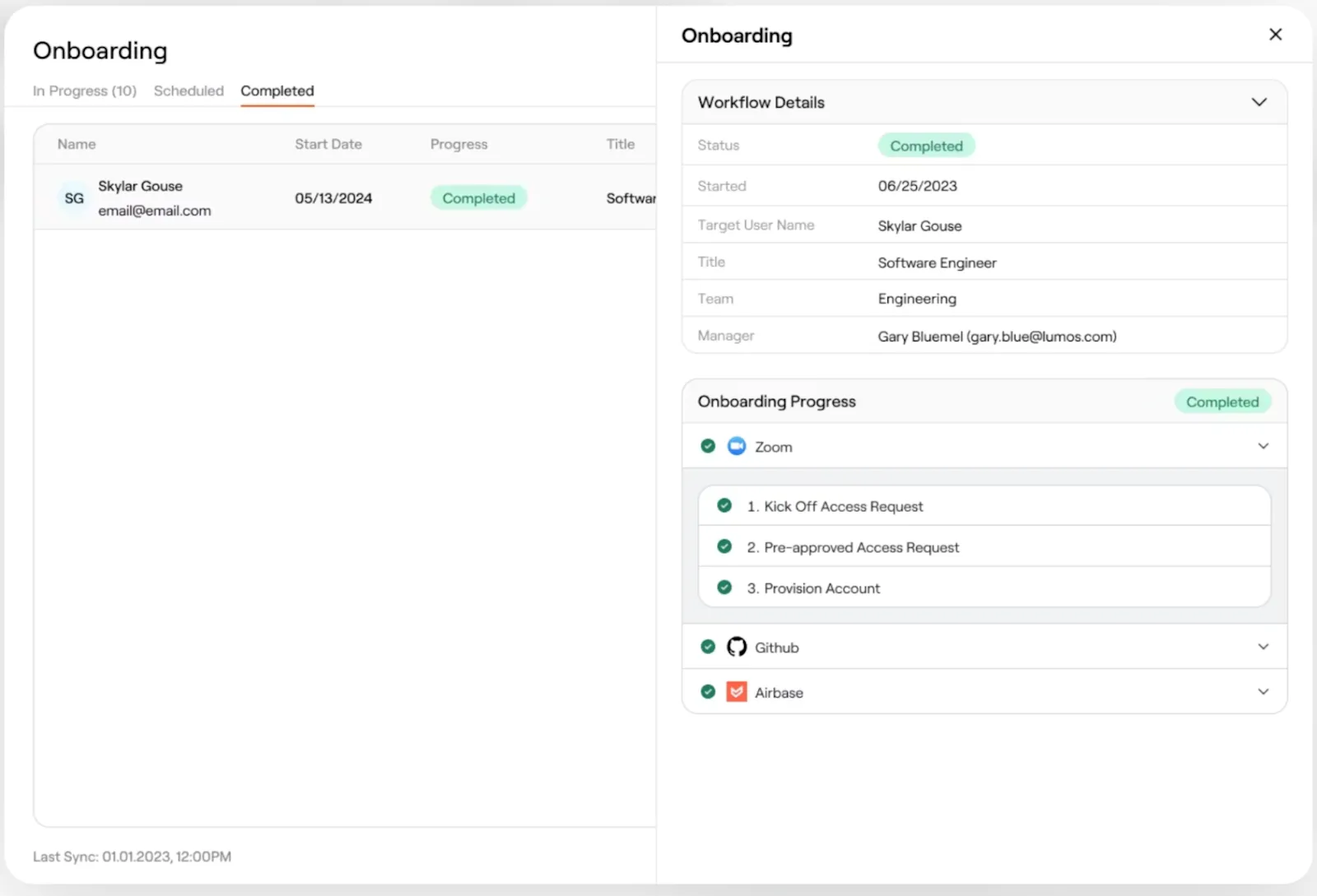 JML workflows in Lumos
