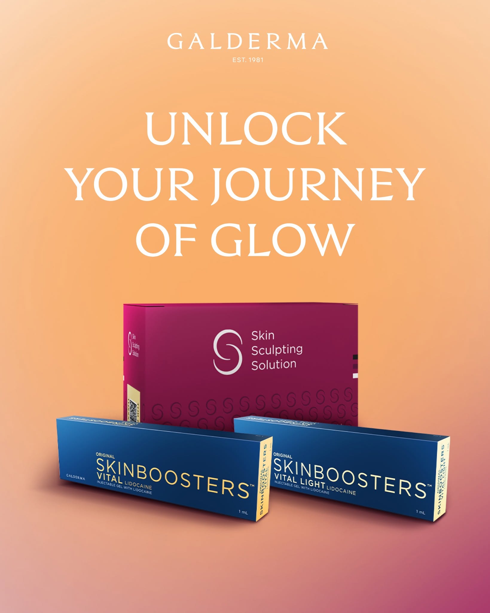 ภาพ Original SKINBOOSTERS™ และ Skin Sculpting Solution จาก Galderma ภายใต้แนวคิด Unlock Your Journey of Glow‍