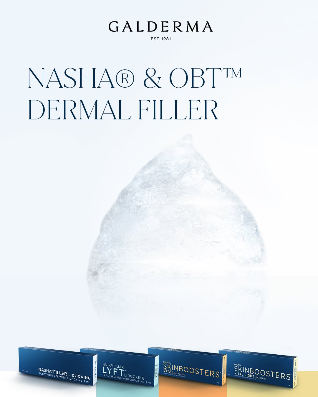 ภาพอธิบาย NASHA® Firm Gel เนื้อ HA คงรูป สำหรับ Precision and Projection รวมถึง Structure and Support ของใบหน้า