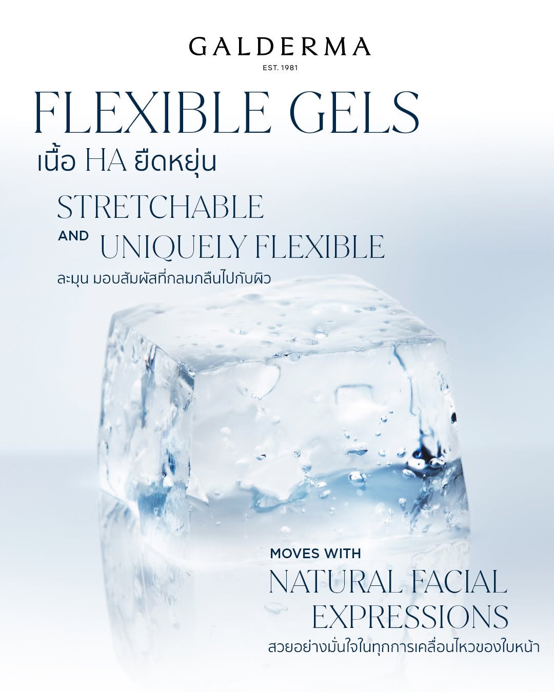 ภาพผลิตภัณฑ์ NASHA® & OBT™ Dermal Filler สองเทคโนโลยี HA ที่มีคุณสมบัติของเนื้อเจลแตกต่างกันสำหรับแต่ละบริเวณบนใบหน้า