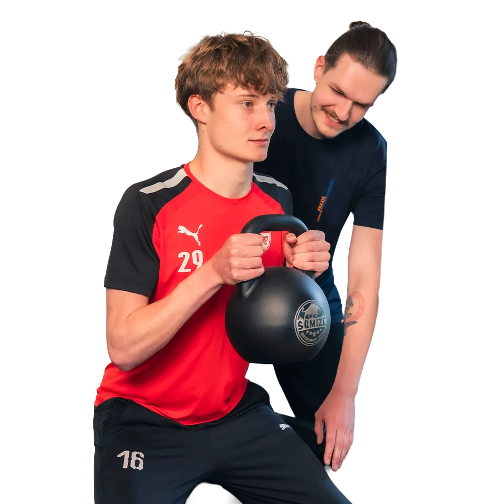 Physiotherapeutin der Timmermeister Physiopraxis Münster bei der Arbeit