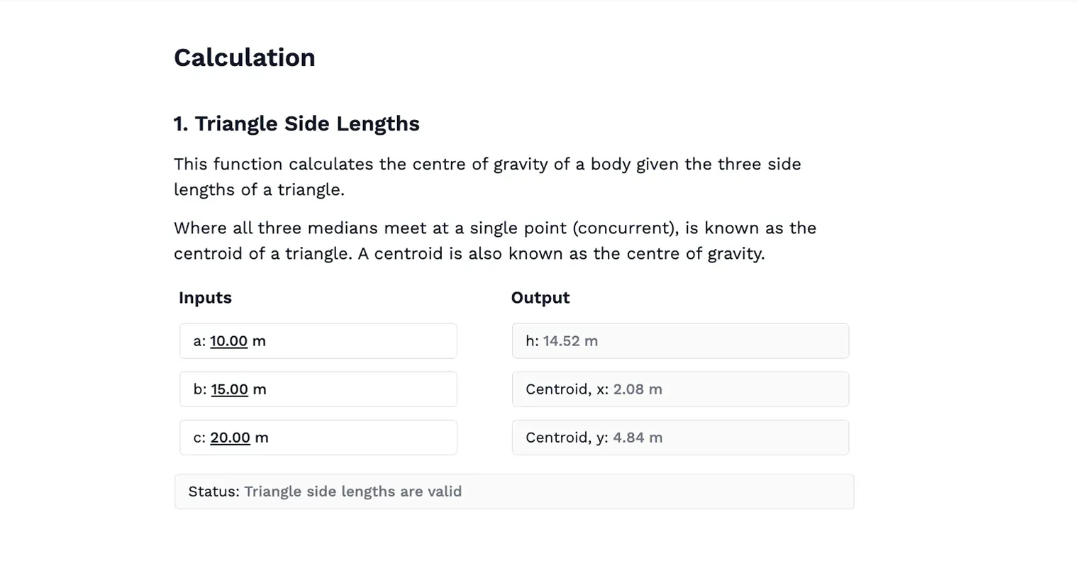 Centre of Gravity: Triangles