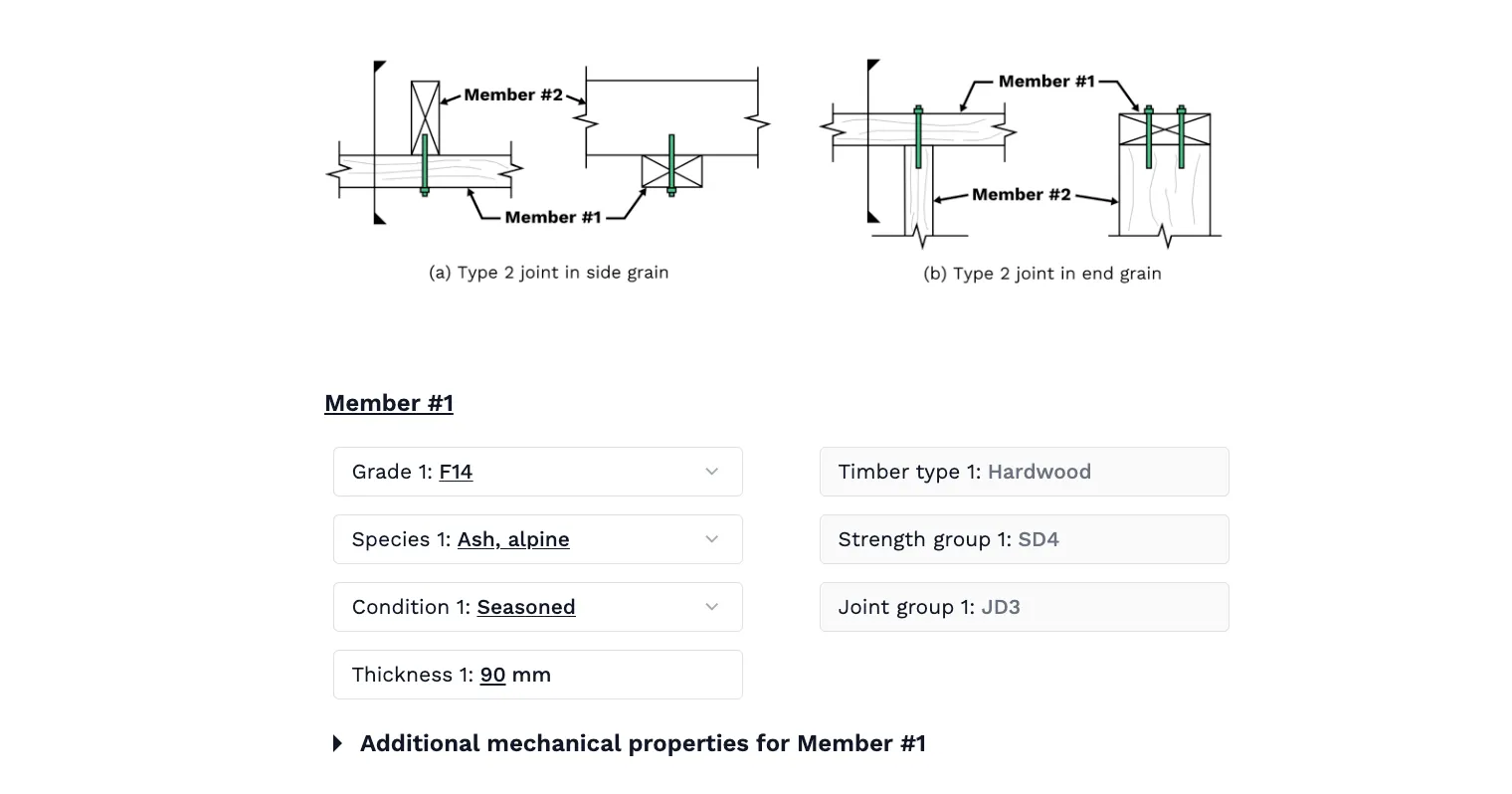 Timber Screw Joint Designer to AS 1720.1-2010