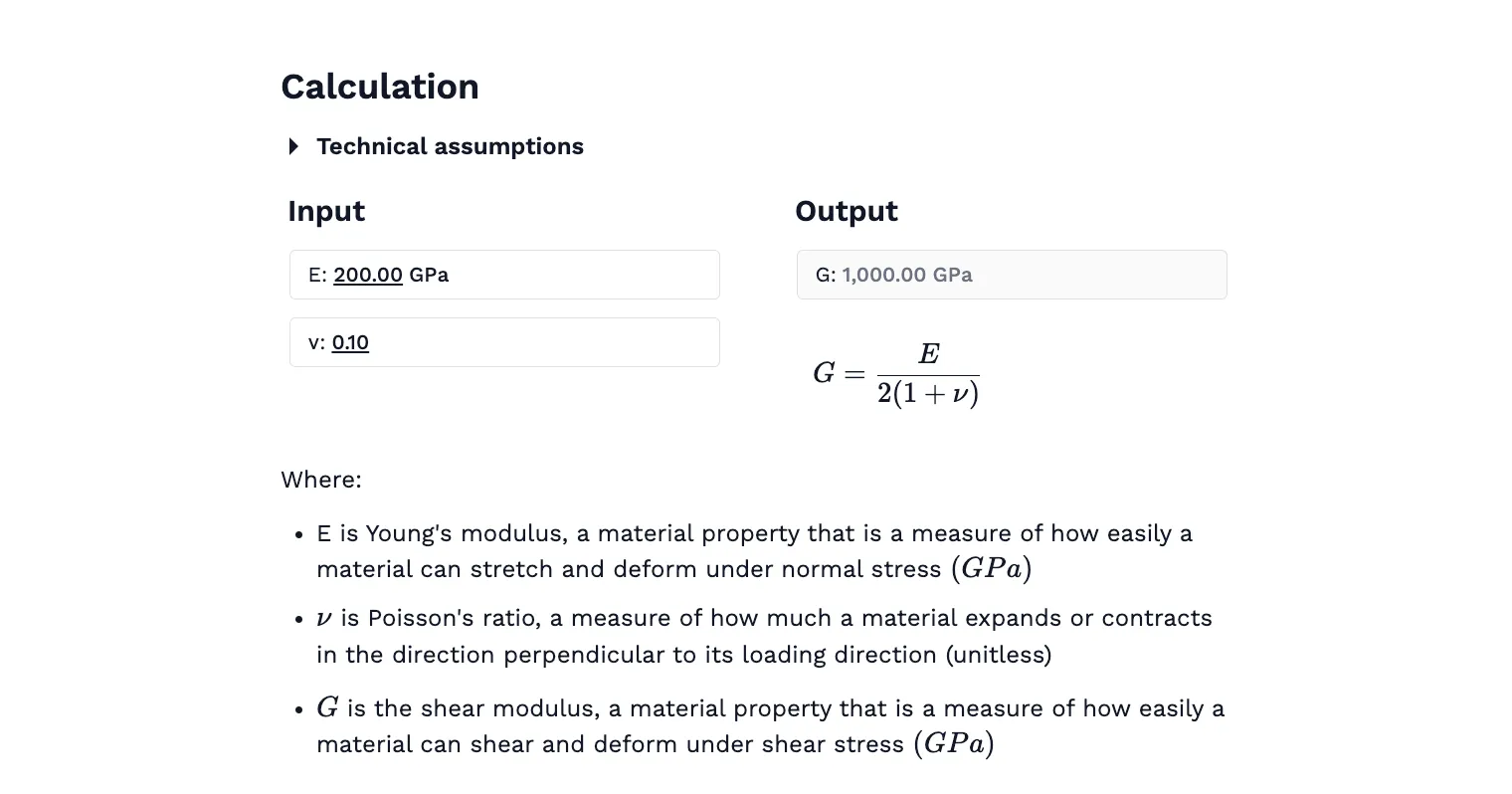 Shear Modulus Relations