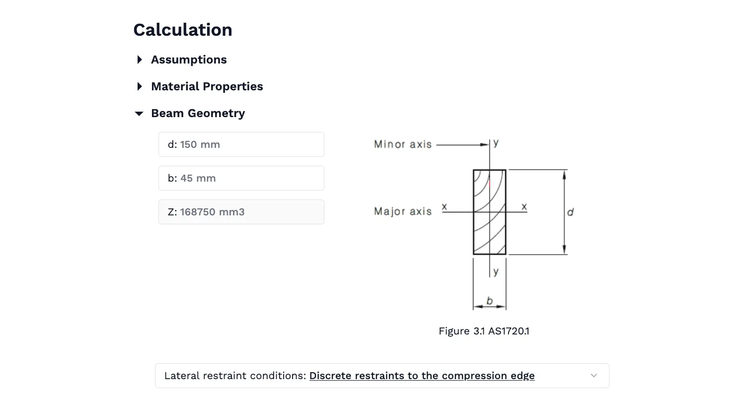 Timber Beam Design to AS 1720.1-2010