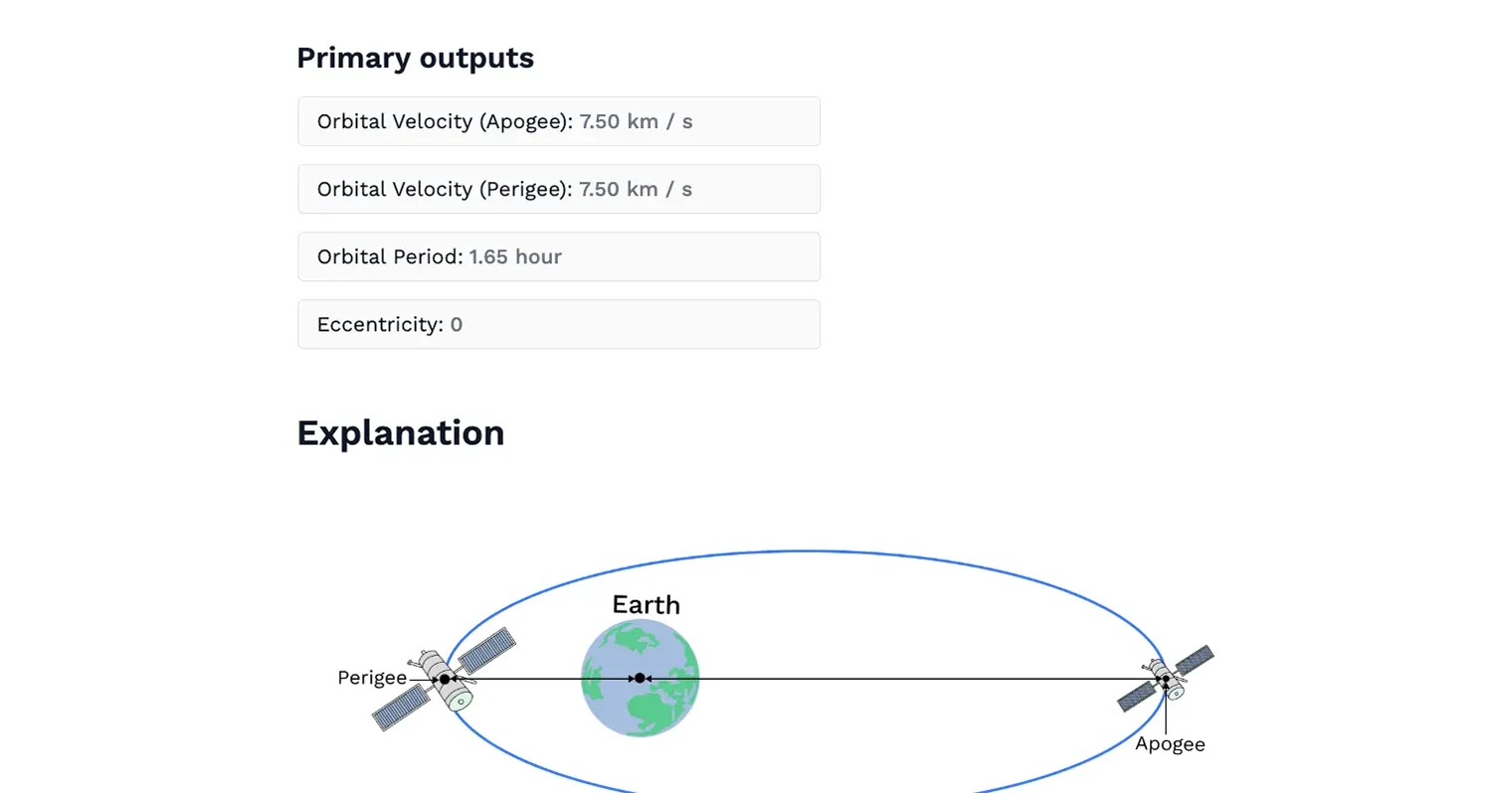 Orbital Mechanics Calculator: Velocity, Period, and Eccentricity