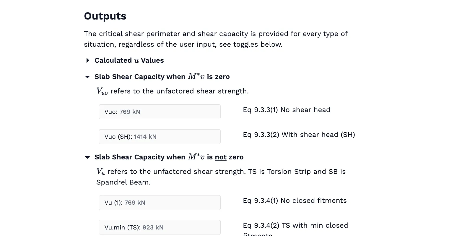 Concrete Punching Shear Design to AS 3600-2018