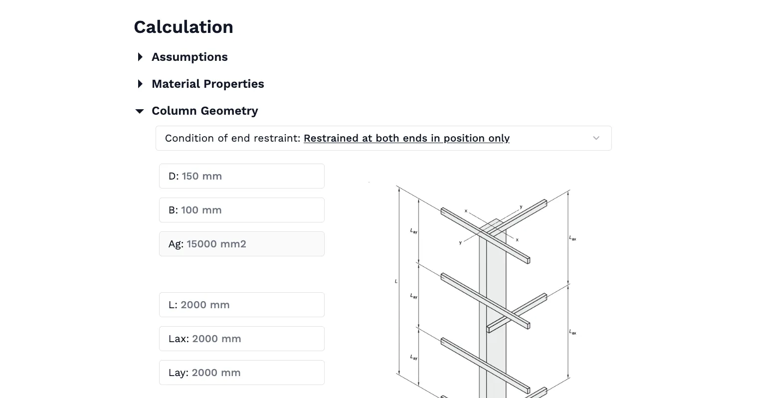 Timber Column Design to AS 1720.1-2010