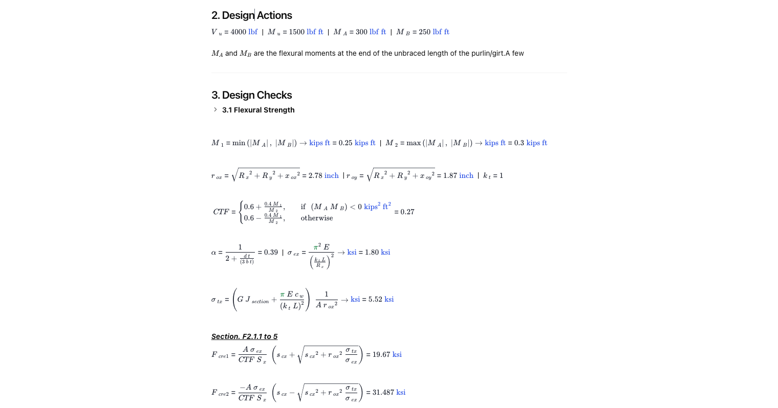 Purlin & GIrt Design Calculator