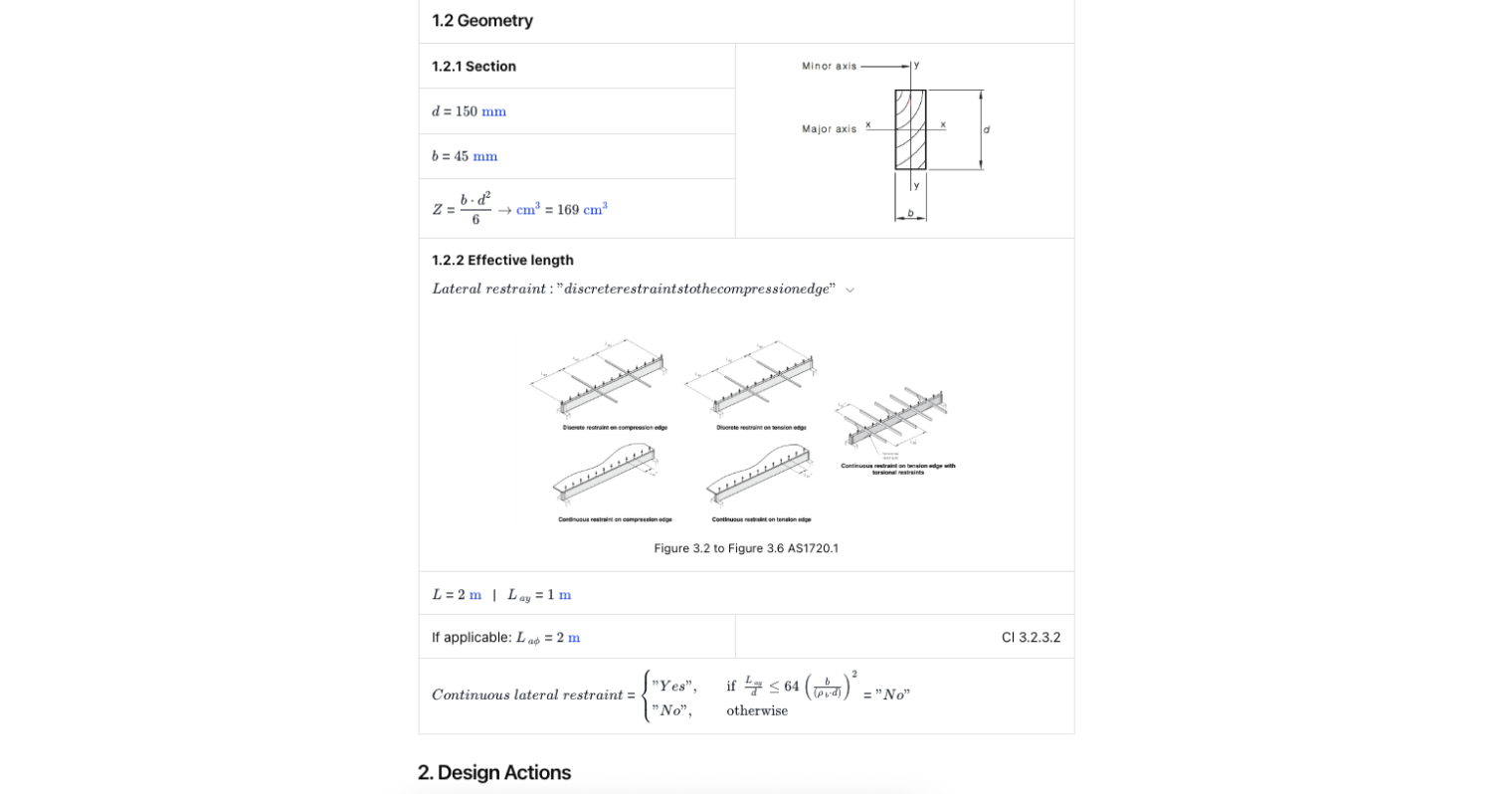 Timber Beam Design to AS1700