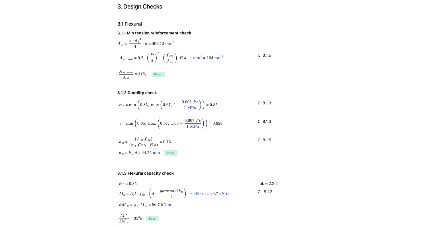 Concrete Beam Design to AS 3600