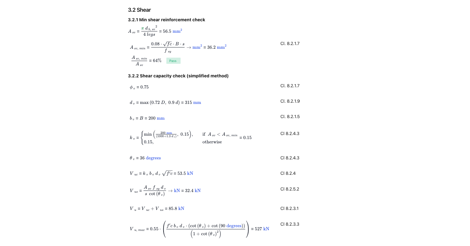 Concrete Beam Design to AS 3600