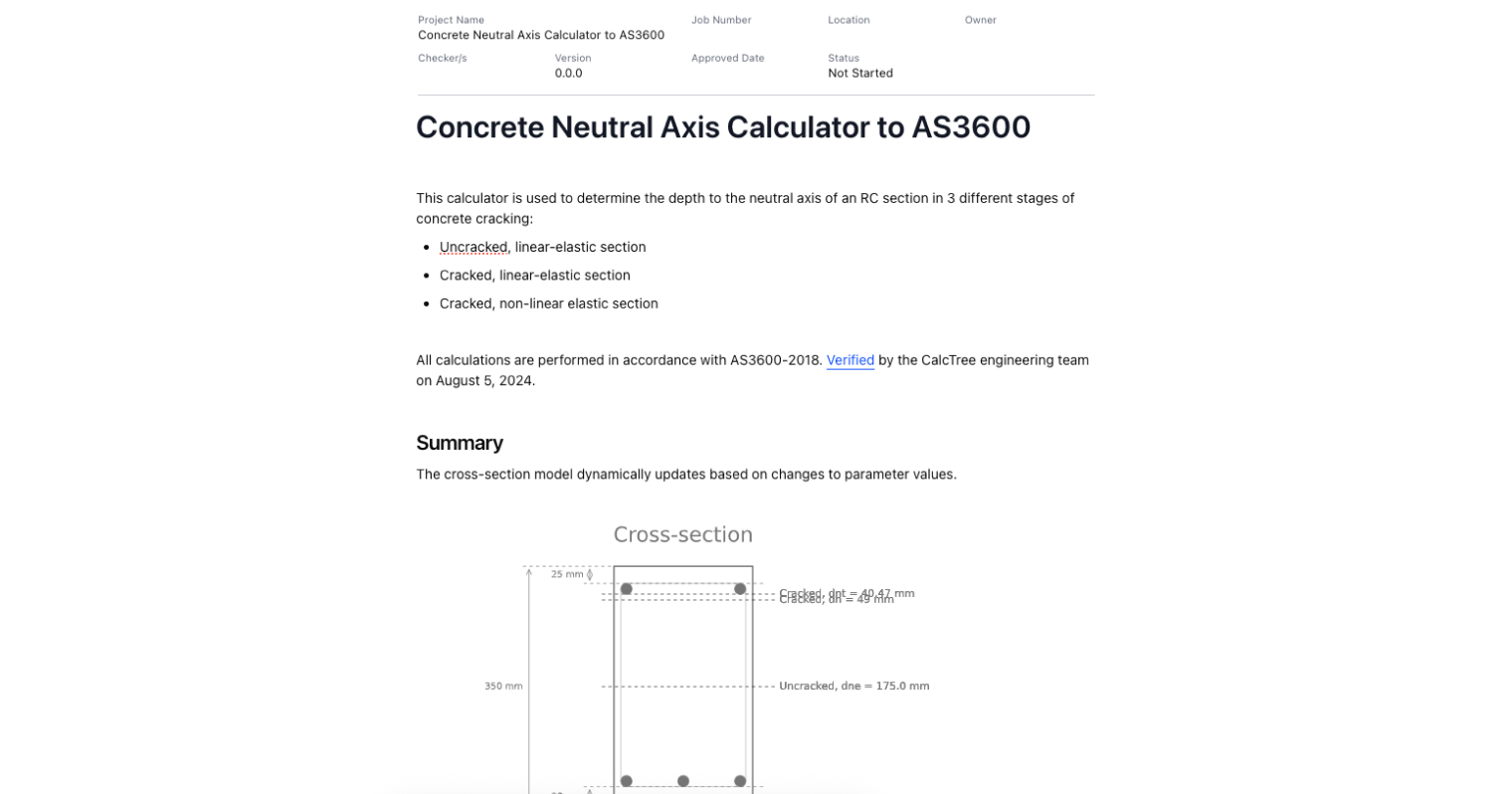 Neutral Axis Calculator: RC Section to AS 3600:2018