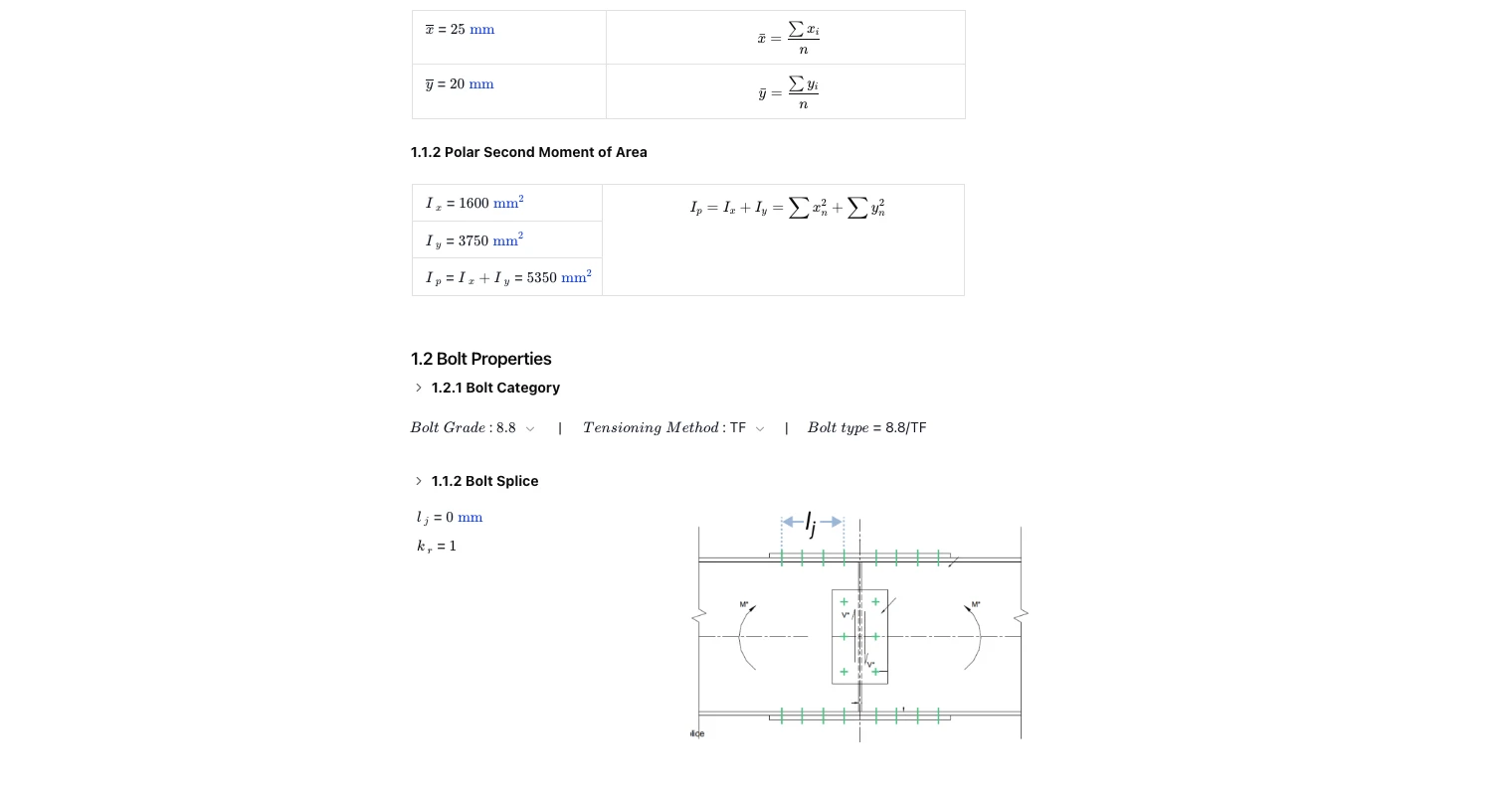 Bolt Group Calculator to AS 4100-2020