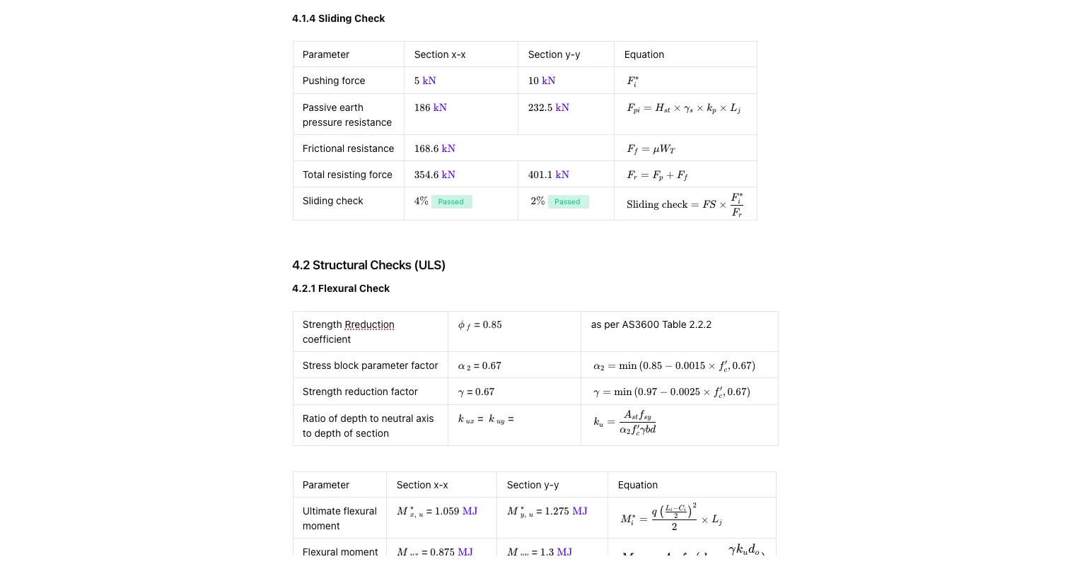 Concrete Rectangular Footing Design to AS 3600-2018