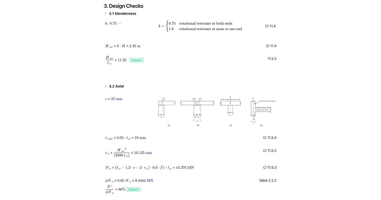 Concrete Braced Wall Design to AS3600