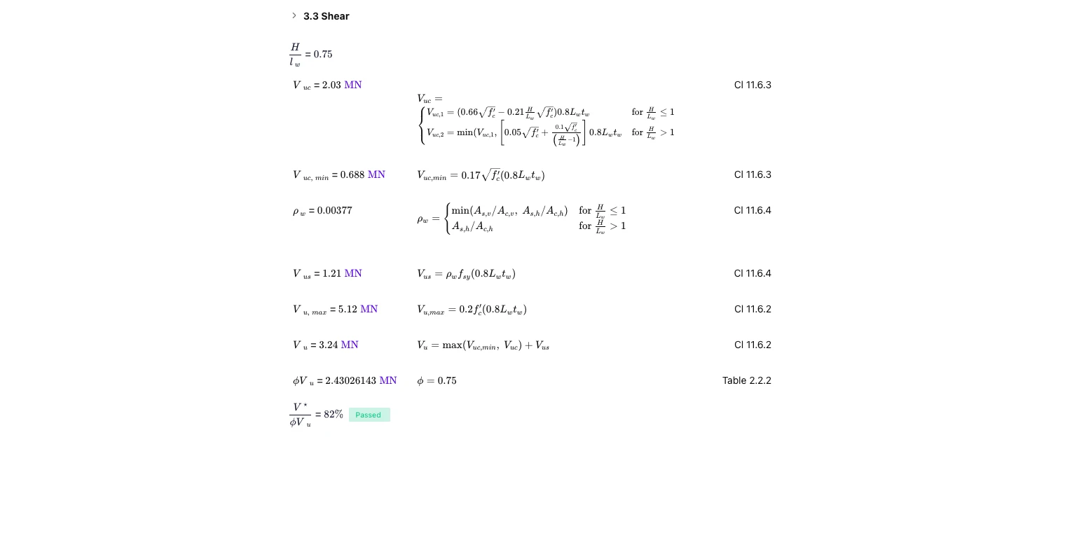Concrete Braced Wall Design to AS3600