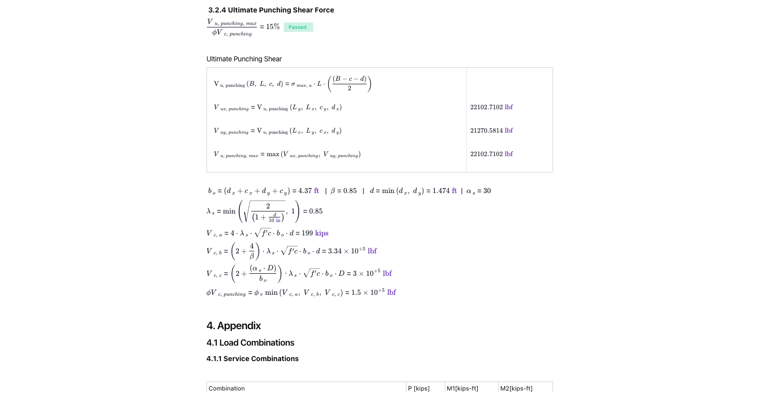 Concrete Pad Footing to ACI 318-19