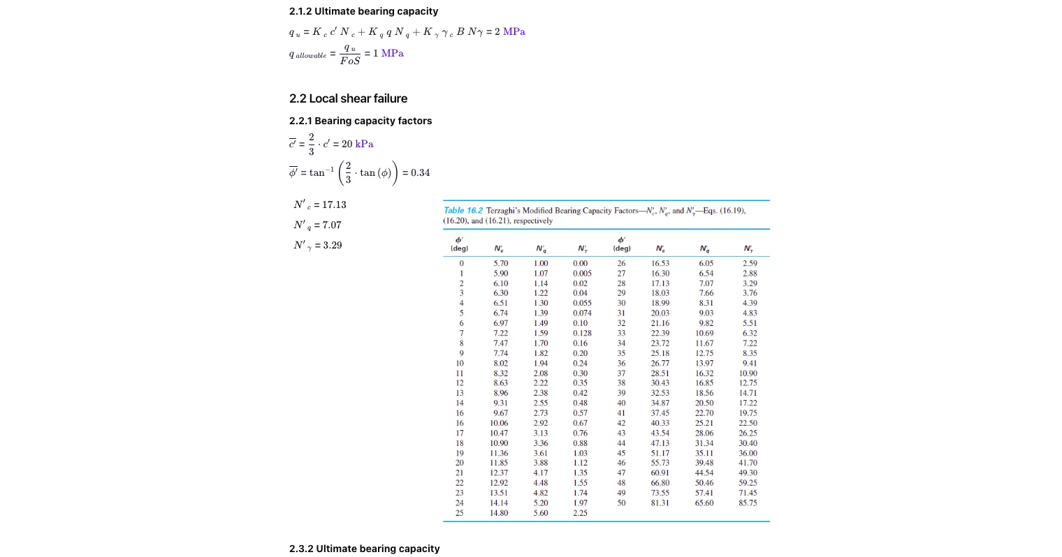 Bearing Capacity of Shallow Footings: Terzaghi's Method