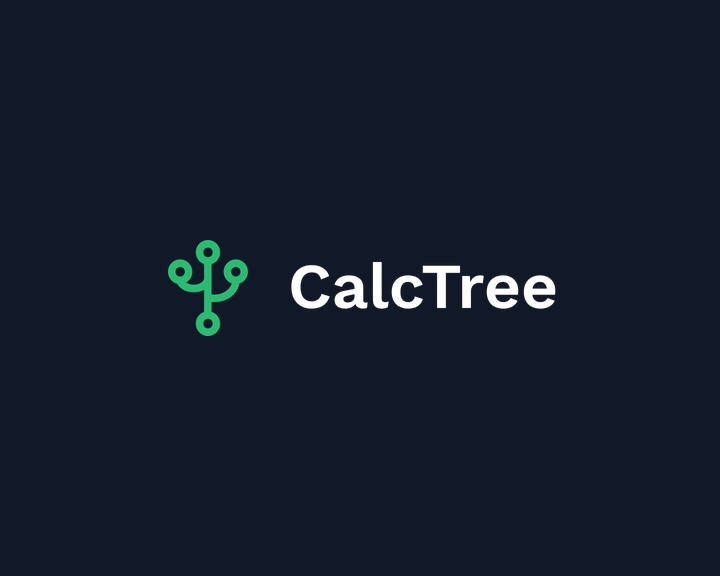 The CalcTree logo on a dark background