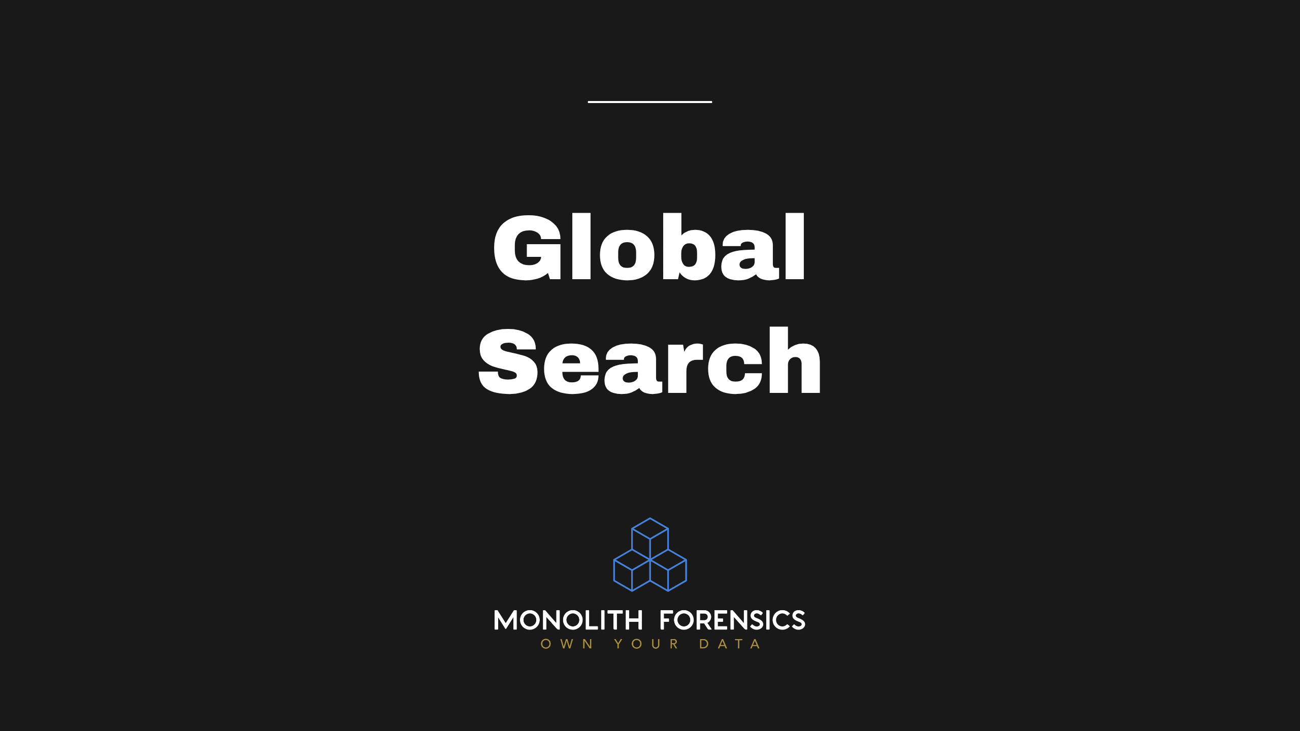How to Use Global Search in Monolith
